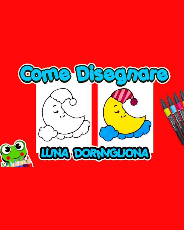 Tutorial come disegnare la luna che dorme