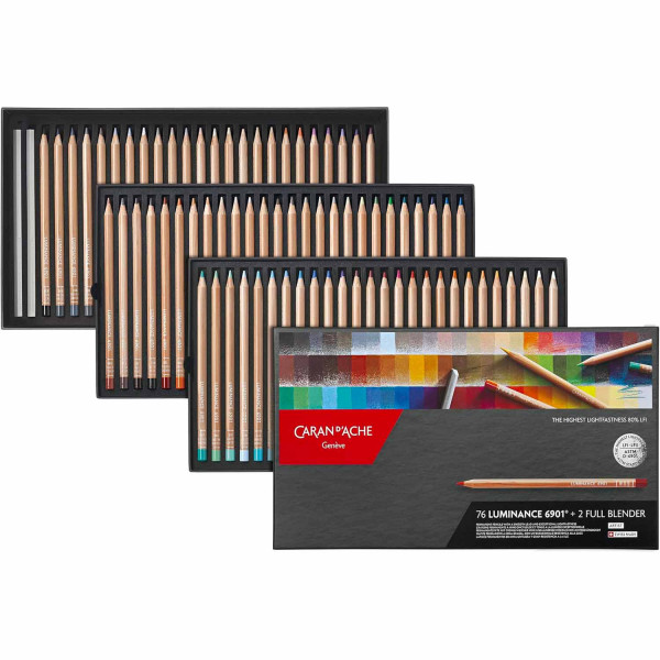 Scatola da 76 Matite Colorate Caran D'Ache Luminance 6901