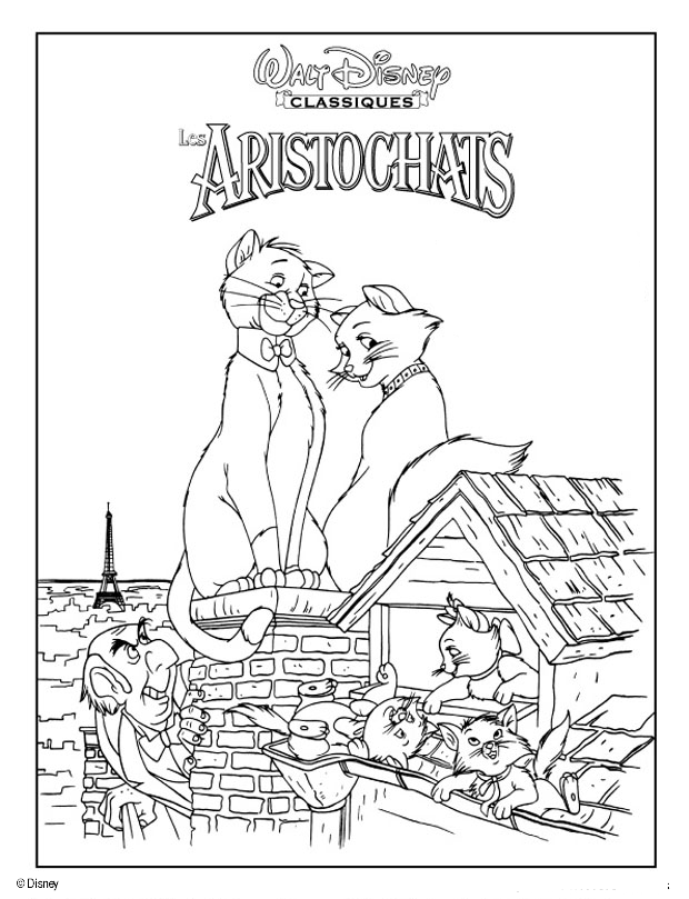 19 Disegni Aristogatti da Colorare per bambini