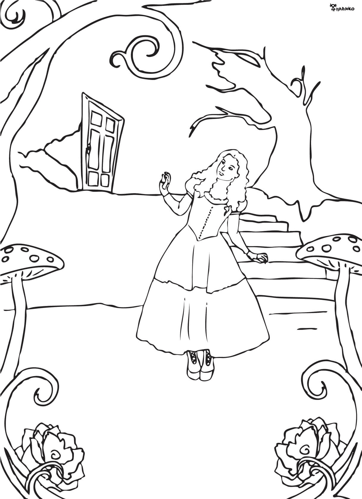 49 Disegni Alice in wonderland da stampare e colorare