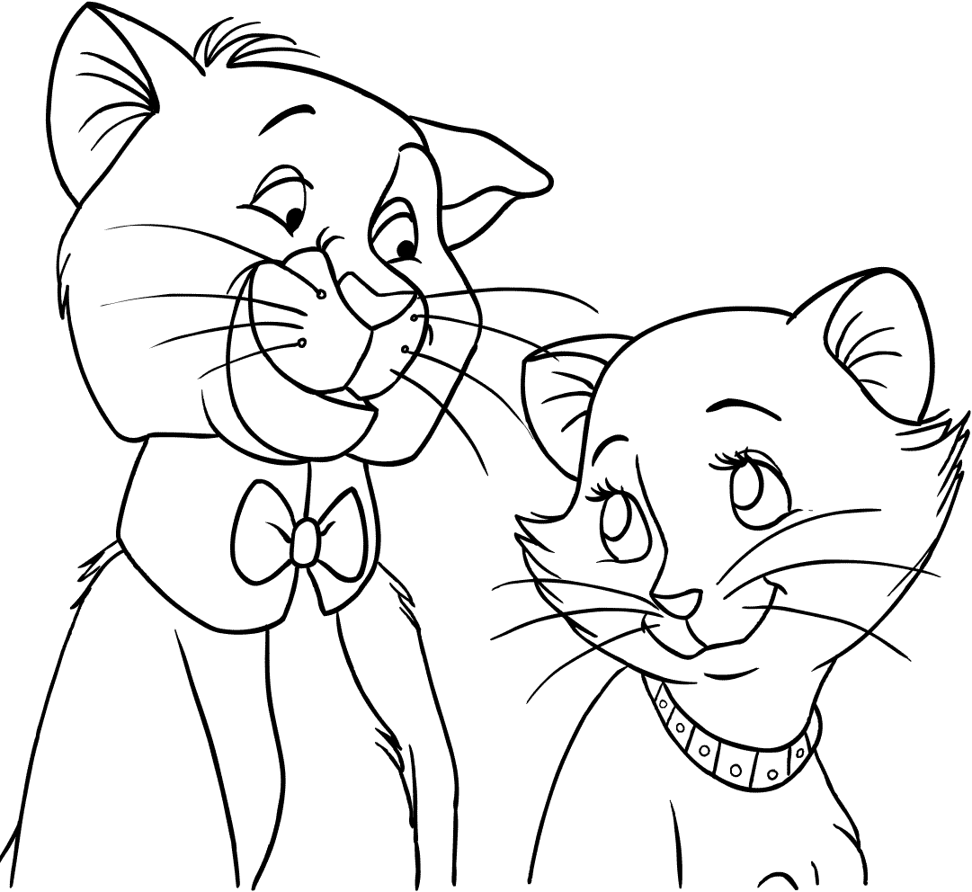 19 Disegni Aristogatti da Colorare per bambini