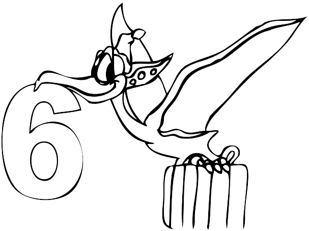 Disegno Di Sei Anni Candeline Compleanno Da Colorare Per Bambini