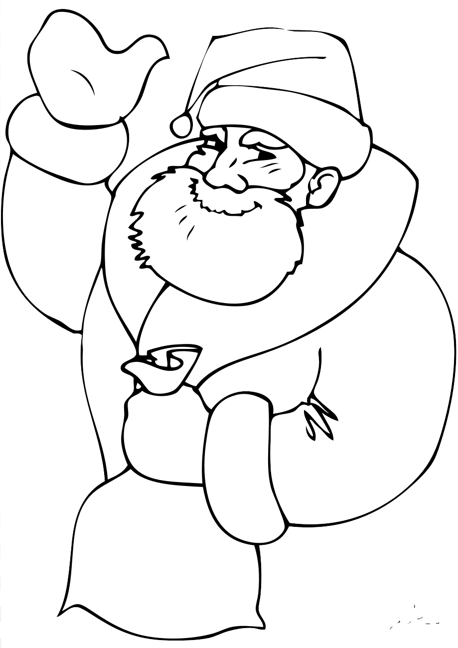 Рисунок на новый год дед