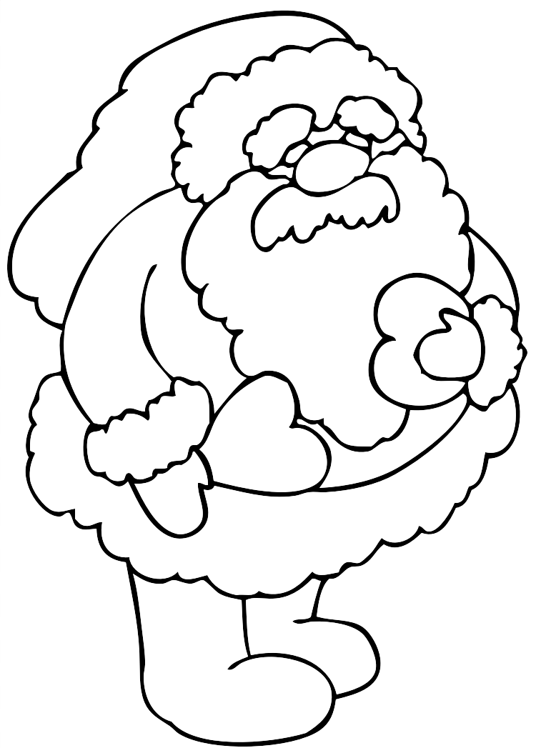 109 Disegni Babbo Natale da colorare