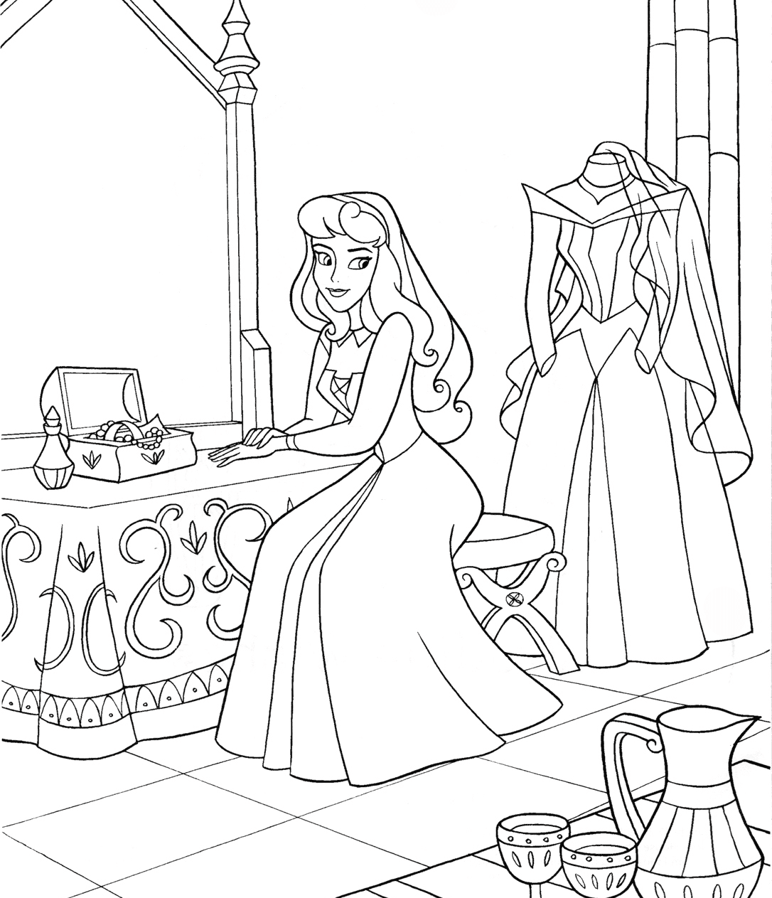 29 Disegni La Bella Addormentata da Colorare