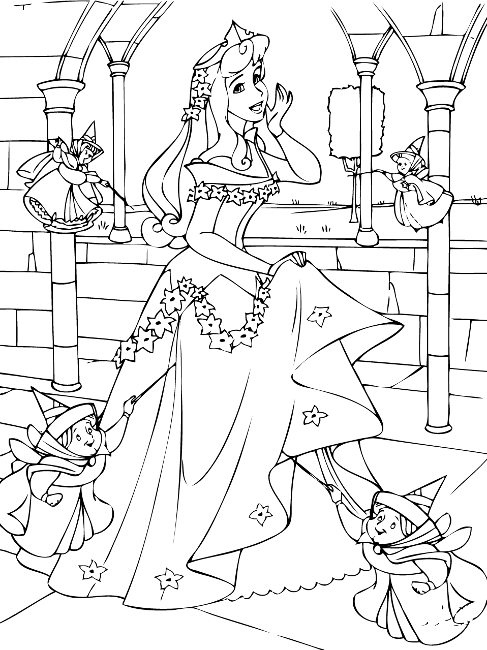 29 Disegni La Bella Addormentata da Colorare