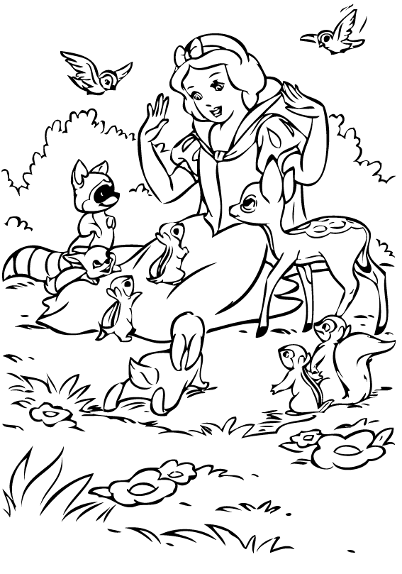26 Disegni Biancaneve Da Colorare Per Bambini