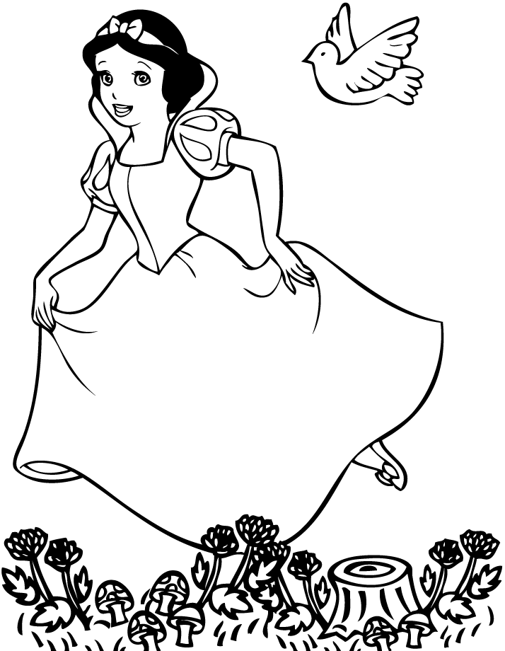 26 Disegni Biancaneve Da Colorare Per Bambini