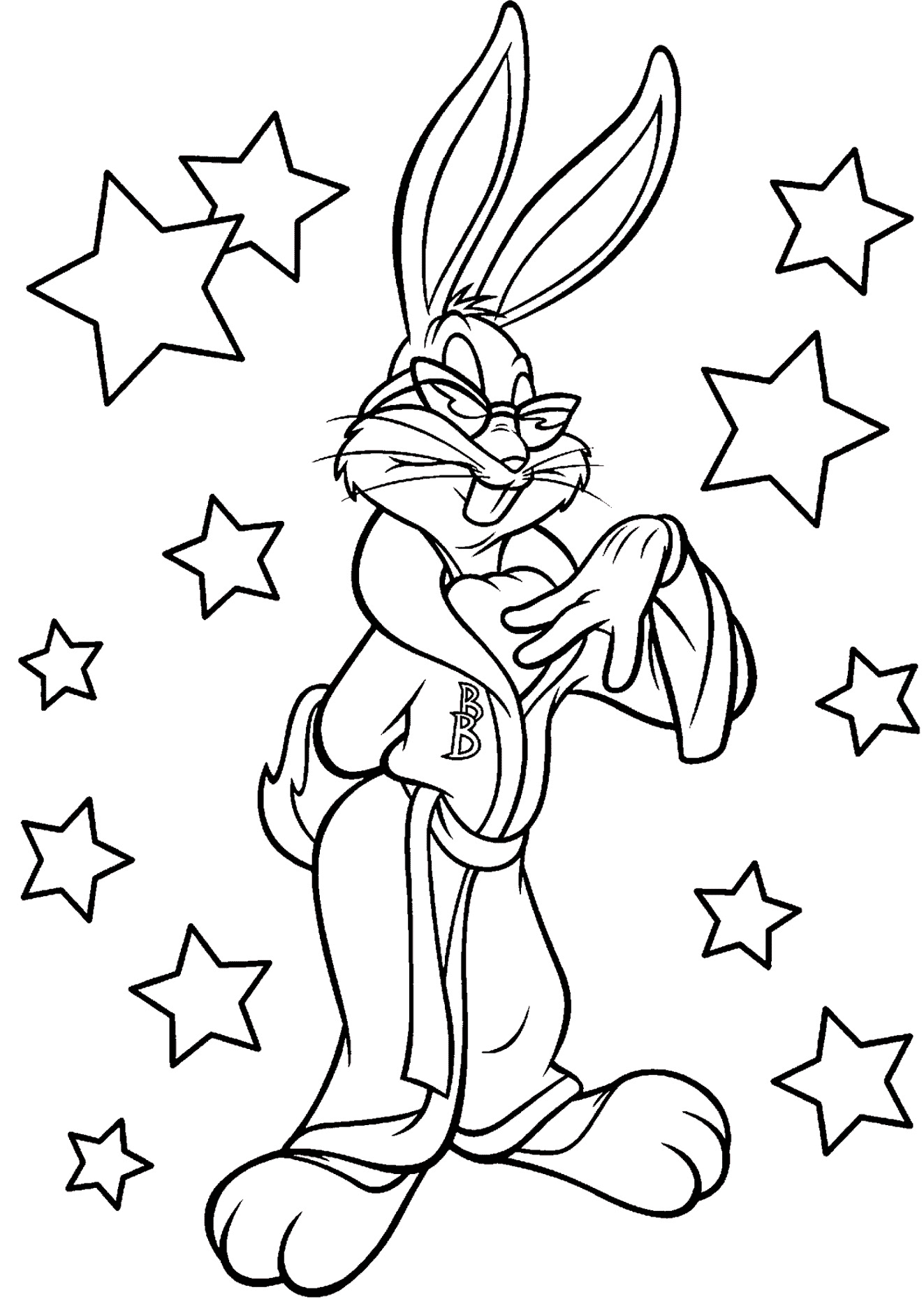 15 Disegni di Bugs Bunny da colorare
