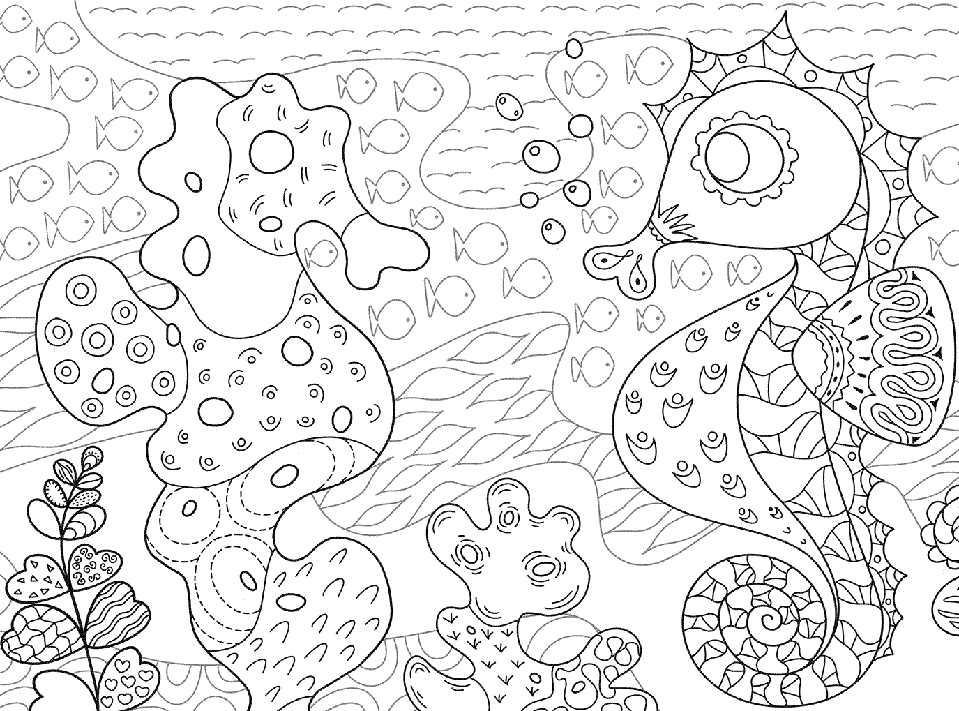 13 Disegni Cavalluccio Marino Da Colorare Per Bambini