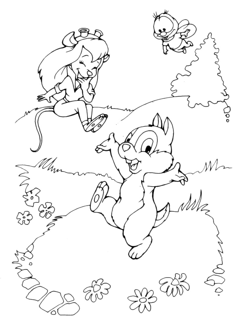 32 Disegni Cip e Ciop da colorare