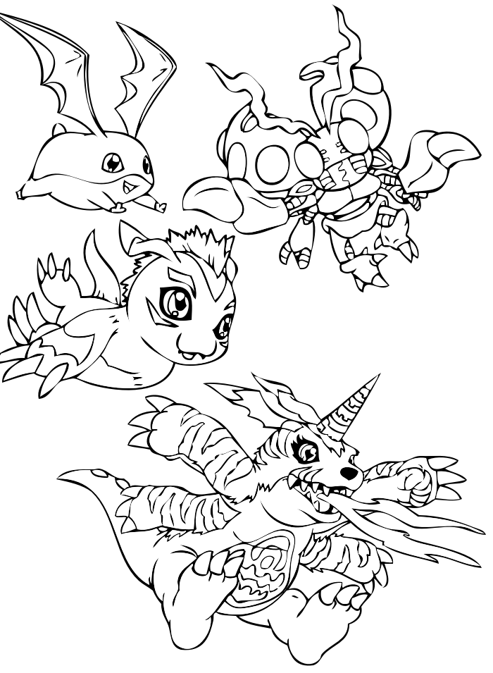 26 Disegni Digimon Da Colorare Per Bambini