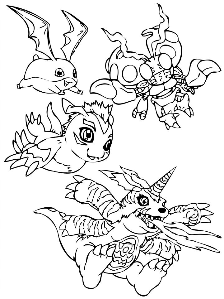 26 Disegni Digimon Da Colorare Per Bambini