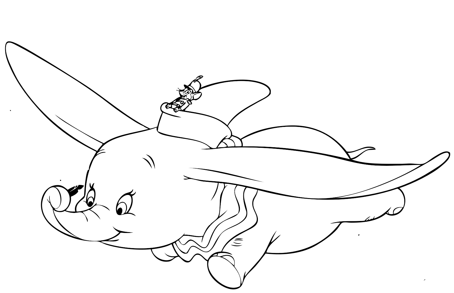 25 Disegni Dumbo da Colorare per bambini