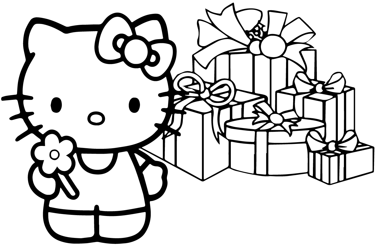 Disegni Da Colorare Di Natale Con Hello Kitty.71 Disegni Hello Kitty Da Colorare Per Bambine