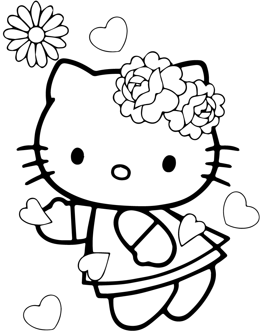71 Disegni Hello Kitty da Colorare per bambine