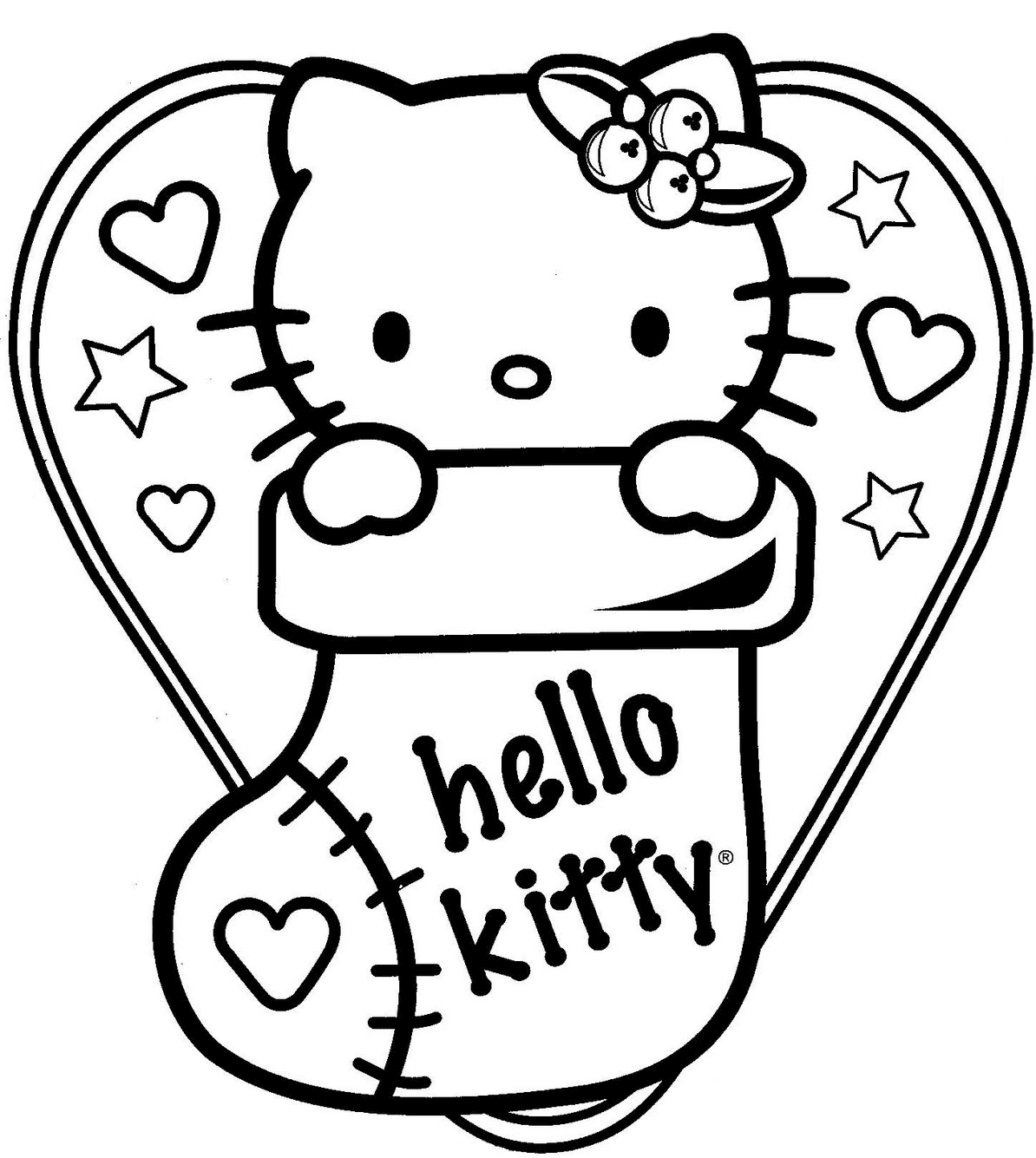 Disegni Da Colorare Di Natale Hello Kitty.71 Disegni Hello Kitty Da Colorare Per Bambine