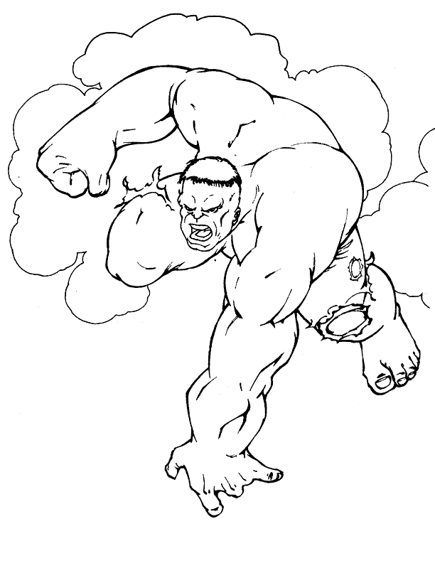 25 Disegni Hulk da Colorare per bambini