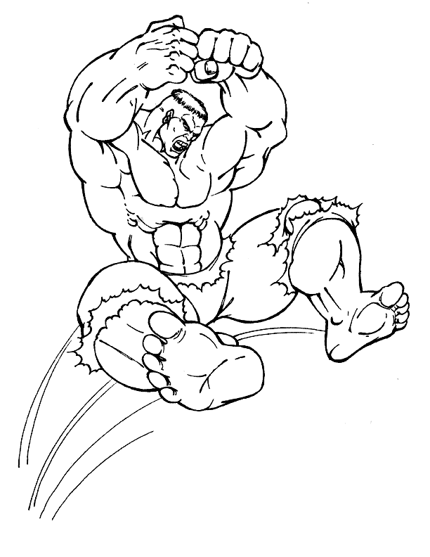 25 Disegni Hulk da Colorare per bambini