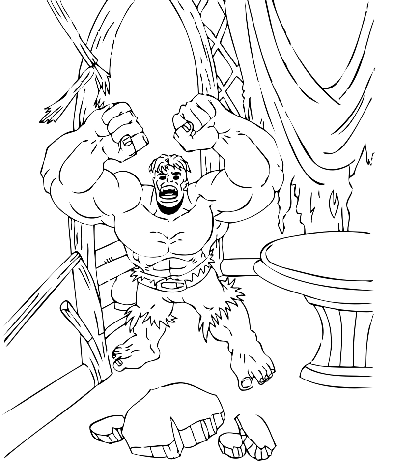 25 Disegni Hulk da Colorare per bambini