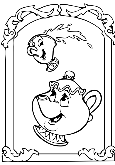 39 Disegni La Bella E La Bestia Da Colorare