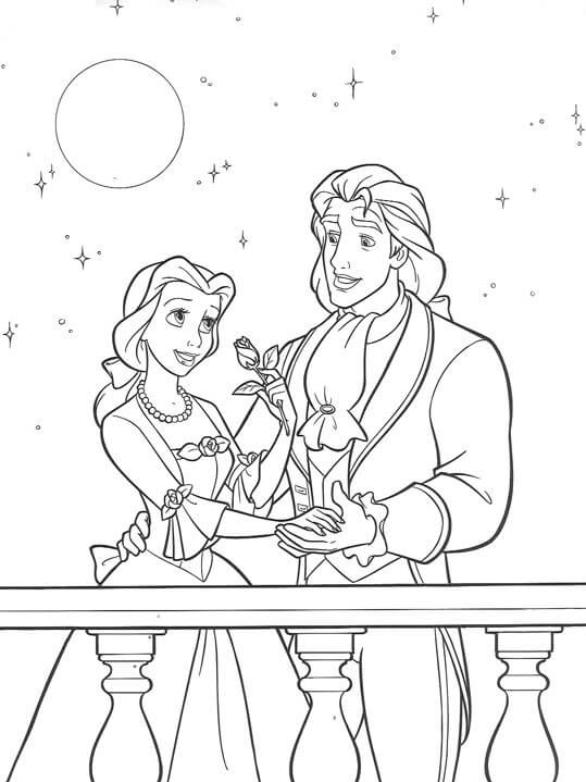 39 Disegni La Bella E La Bestia Da Colorare