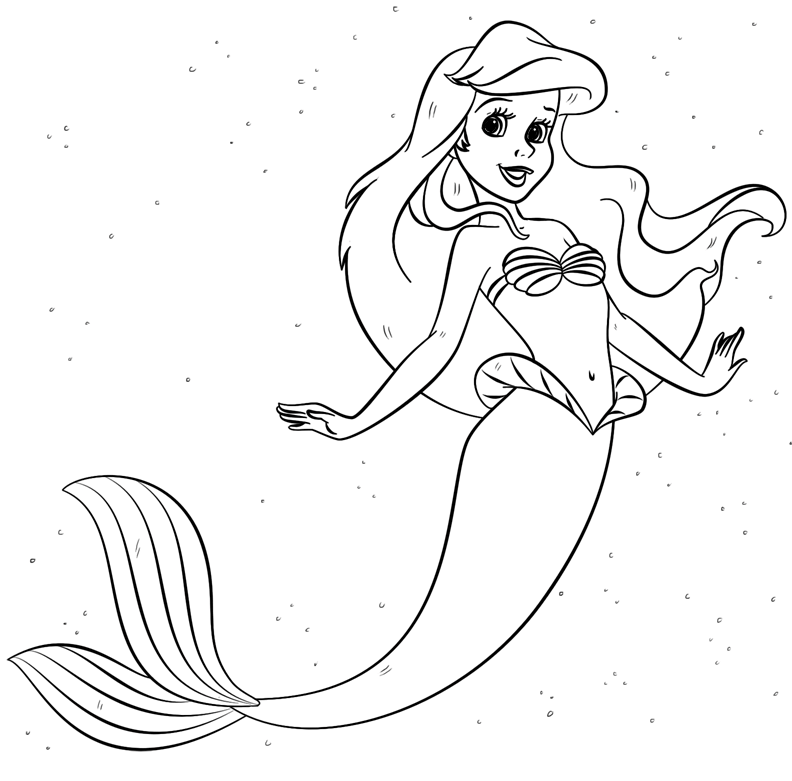 46 Disegni La Sirenetta da Colorare