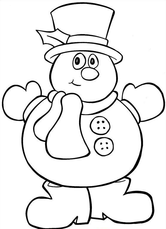 15 Disegni Pupazzo Di Neve Da Colorare