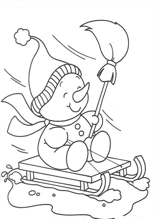 15 Disegni Pupazzo Di Neve Da Colorare