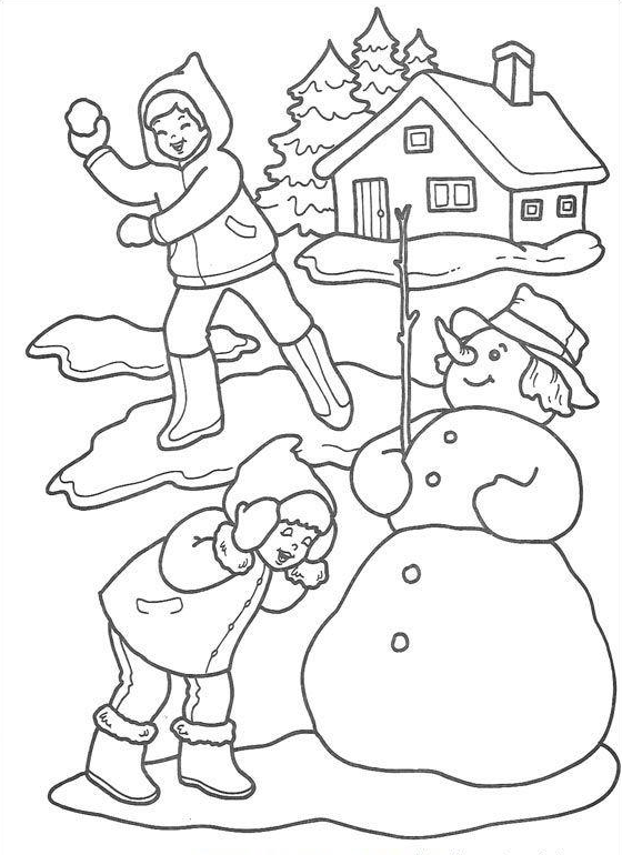 15 Disegni Pupazzo Di Neve Da Colorare