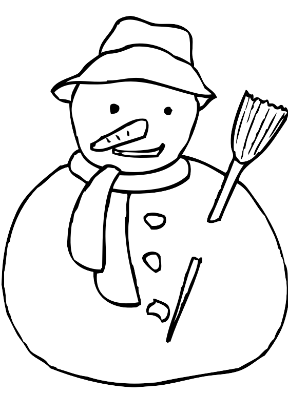 15 Disegni Pupazzo Di Neve Da Colorare