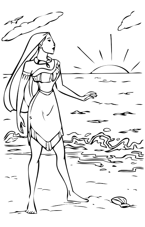 36 Disegni Pocahontas Da Colorare Per Bambine