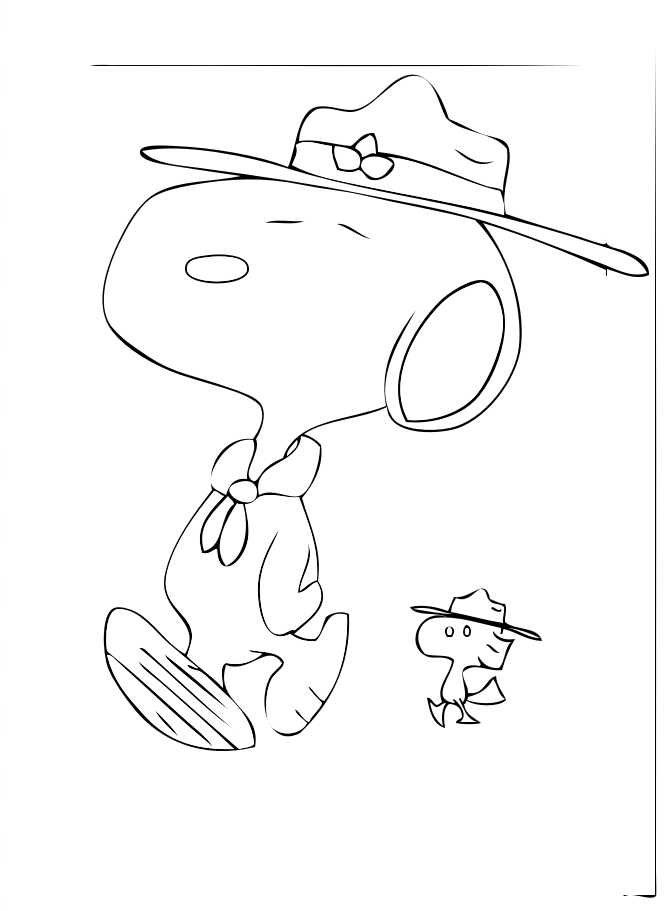 44 Disegni Snoopy Da Colorare
