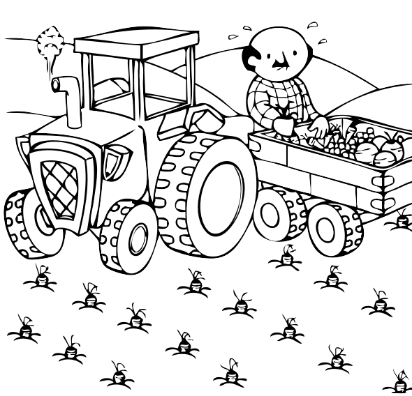 14 Disegni Di Trattori Da Colorare Per Bambini