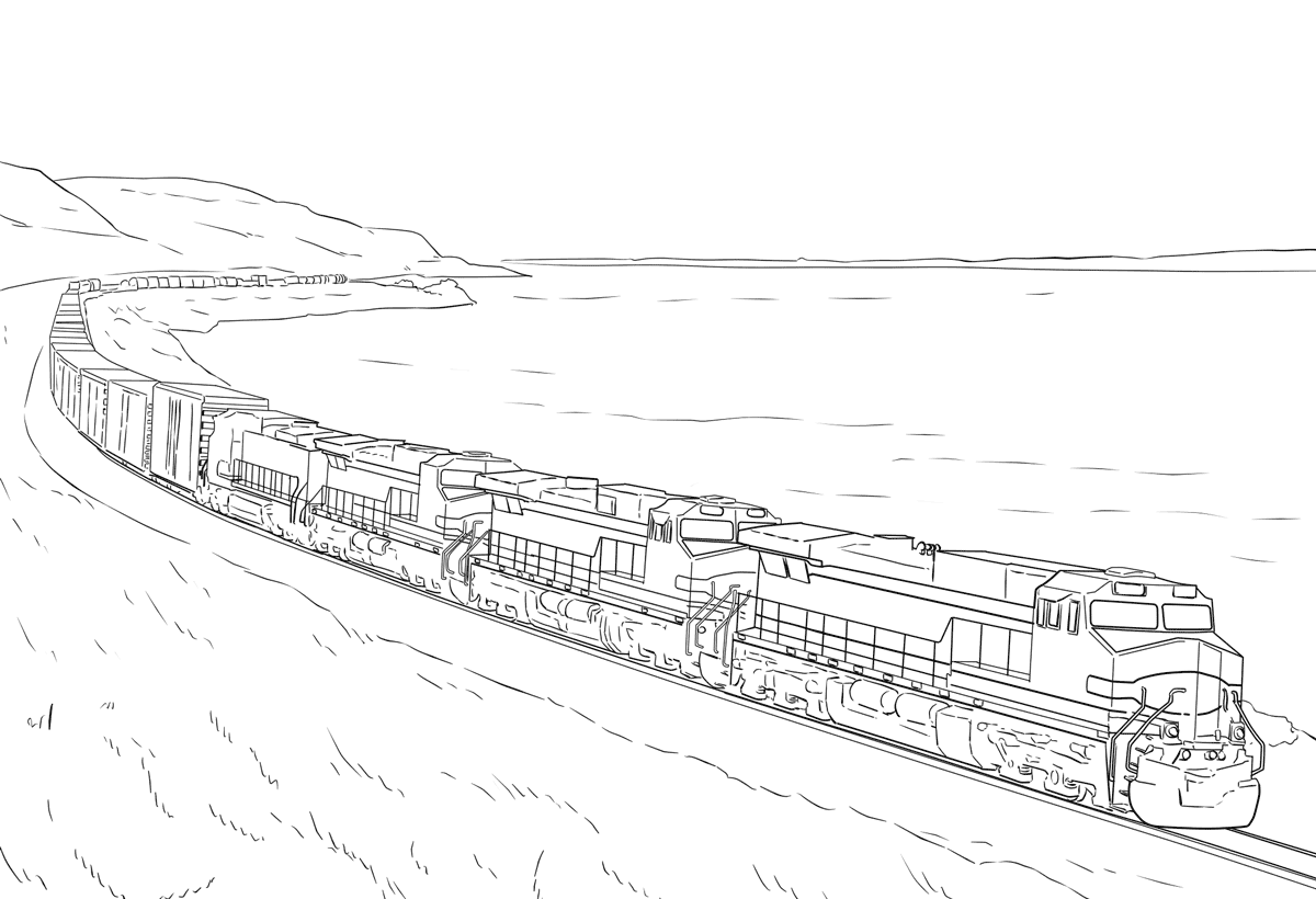 30 Disegni Di Treni Da Colorare Per Bambini