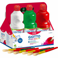 Giotto Tempera Pronta Qualità Extra - Confezione 6 Flaconi da 1 Litro