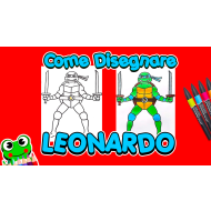 Come Disegnare Leonardo - Tartarughe Ninja