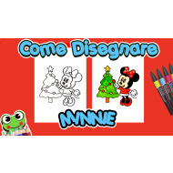 Come disegnare Minnie mentre decora l’albero di Natale