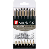 SAKURA Pigma Micron Fineliner - Set 6 Penne per disegnare e scrivere