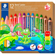 Staedtler Noris Junior 3 in 1 - Set Matite Colorate Acquarellabili per Bambini da +2 anni