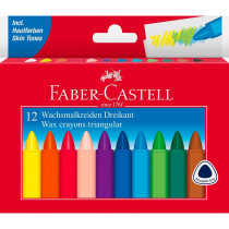 Faber-Castell 12 pastelli a cera per bambini