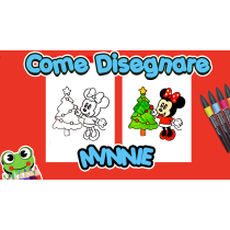 Come disegnare Minnie mentre decora l’albero di Natale