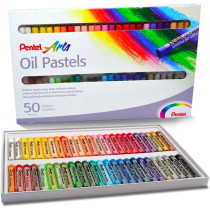 Pentel Pastelli Olio, Confezione da 50 Pezzi